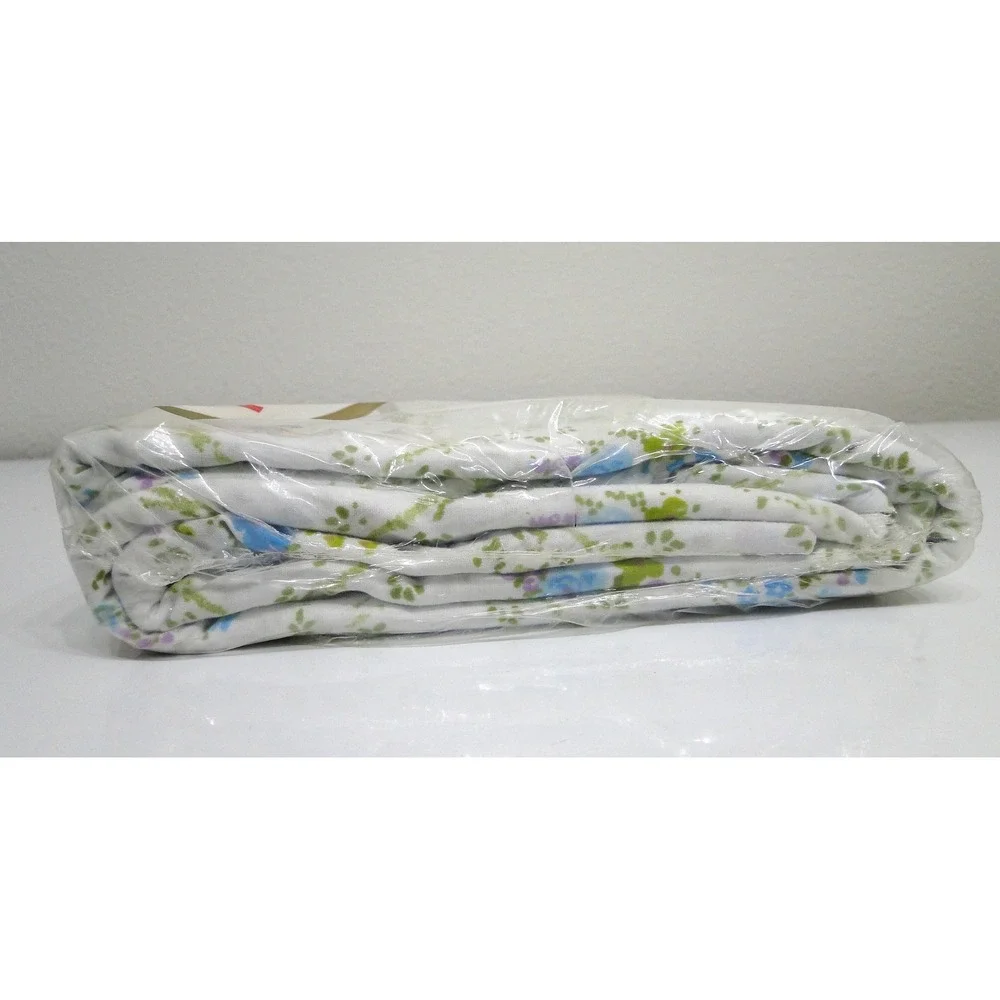 Vintage Cannon Monticello Full Flat Sheet Plantation Bouquet Floral Muslin USA